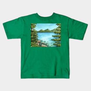 Jordan Pond in Acadia National Park Kids T-Shirt